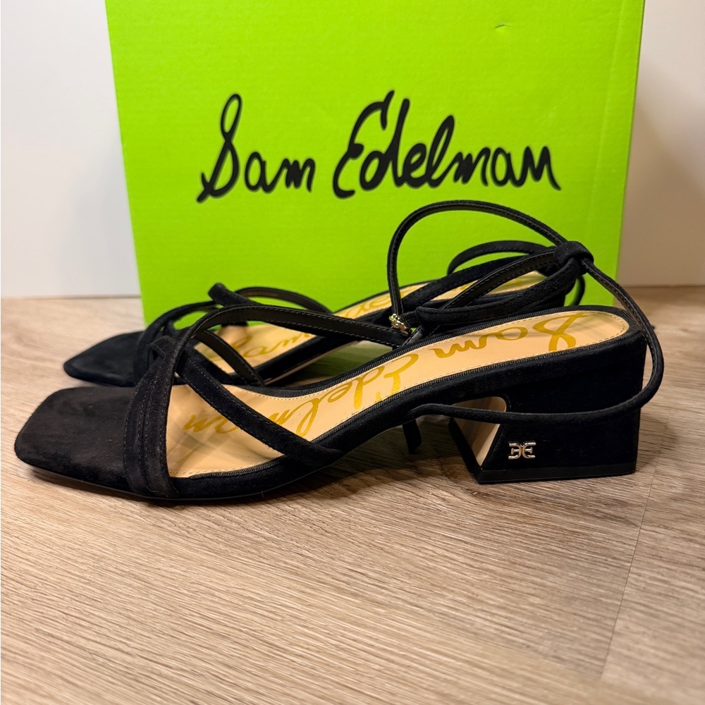 Sam Edelman Whitley Black Suede Sandals